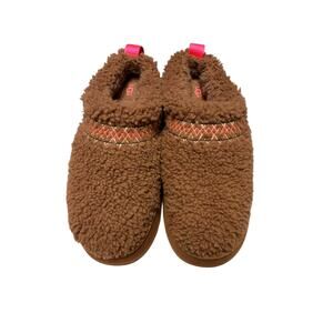 UGG Shearling Fleece Mule Slides Brown Slip On Platform Slippers Comfort Shoes